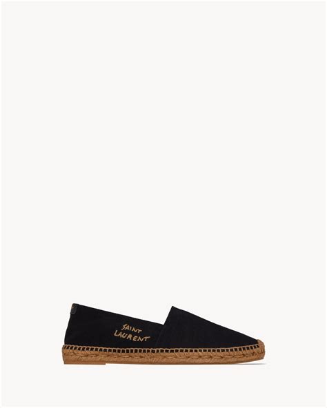 alpargatas saint laurent de lona con bordados 